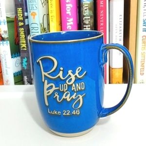 SPECTRUM DESIGNZ RISE UP AND PRAY LUKE 22:46 INSPIRATIONAL COFFEE MUG 17oz. NWT